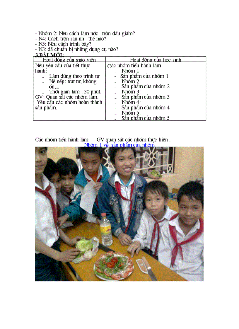 image for page 6A THCS Bá Hiến làm món trộn dầu giấm rau xà lách