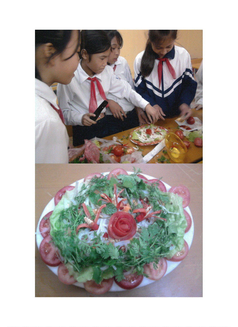 image for page 6A THCS Bá Hiến làm món trộn dầu giấm rau xà lách