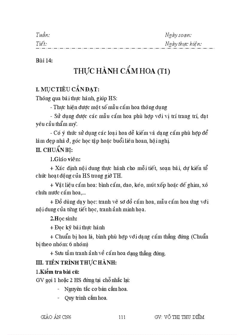 image for page Bài 13 cắm hoa trang trí