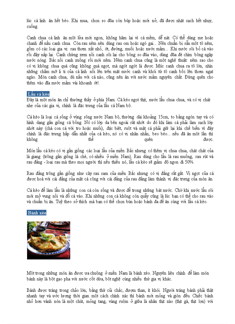 image for page Các món ăn miền nam