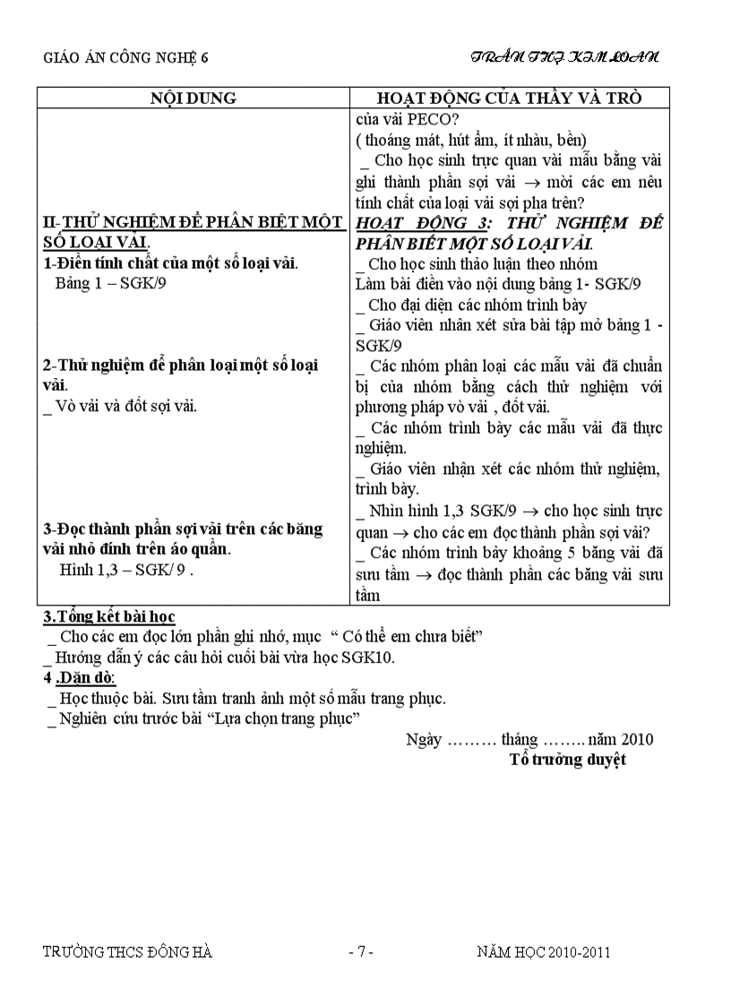 image for page Cn6 hoc kì i 2010 2011 theo chuẩn ktkn