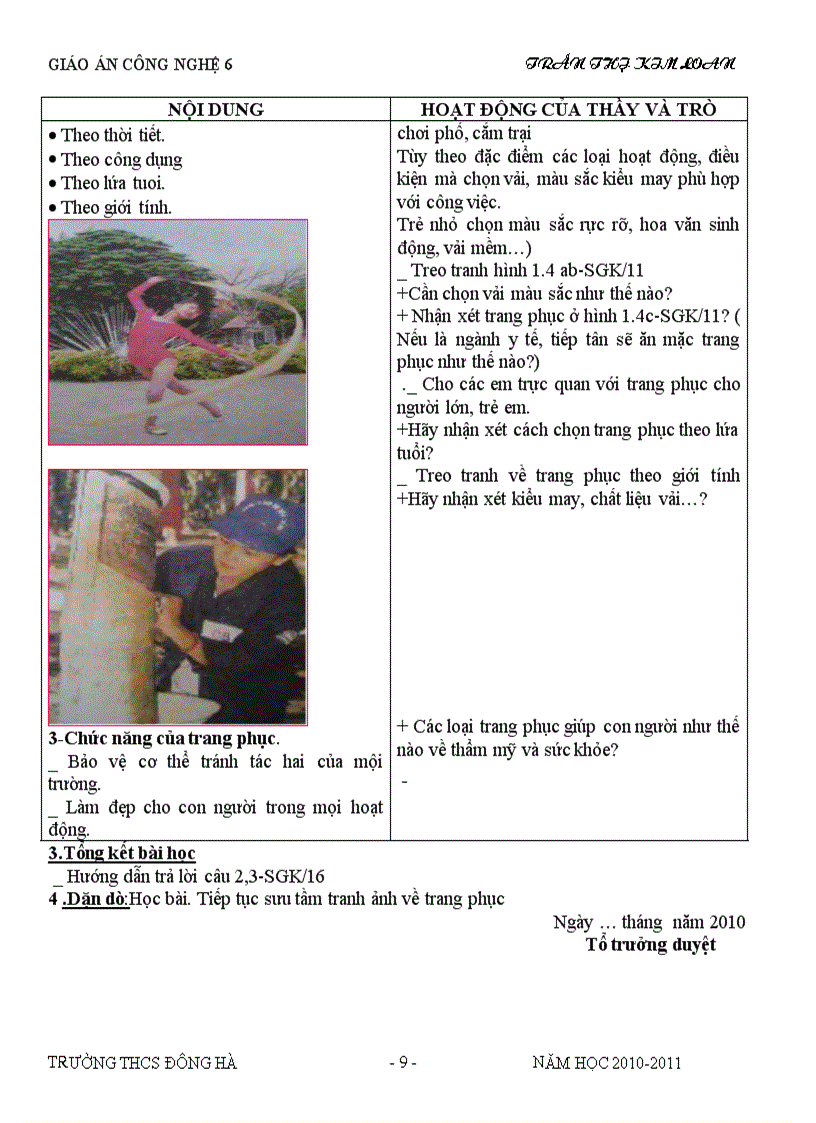 image for page Cn6 hoc kì i 2010 2011 theo chuẩn ktkn