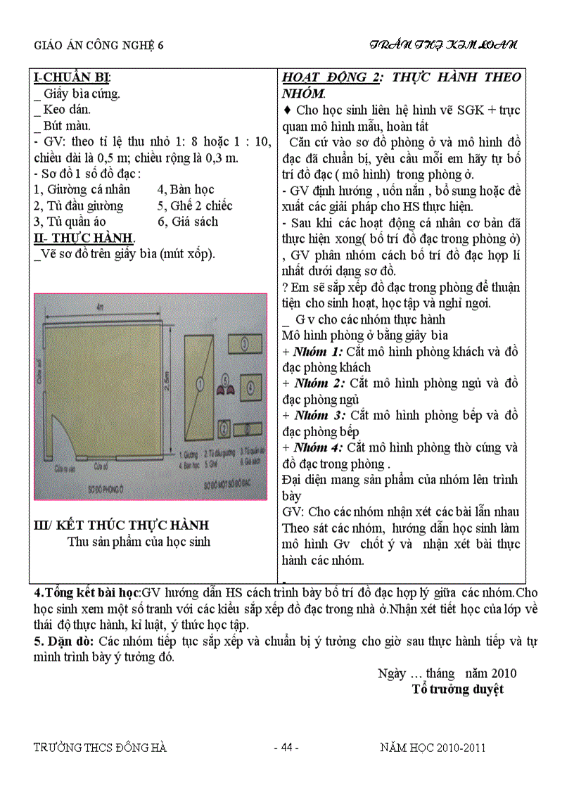 image for page Cn6 hoc kì i 2010 2011 theo chuẩn ktkn