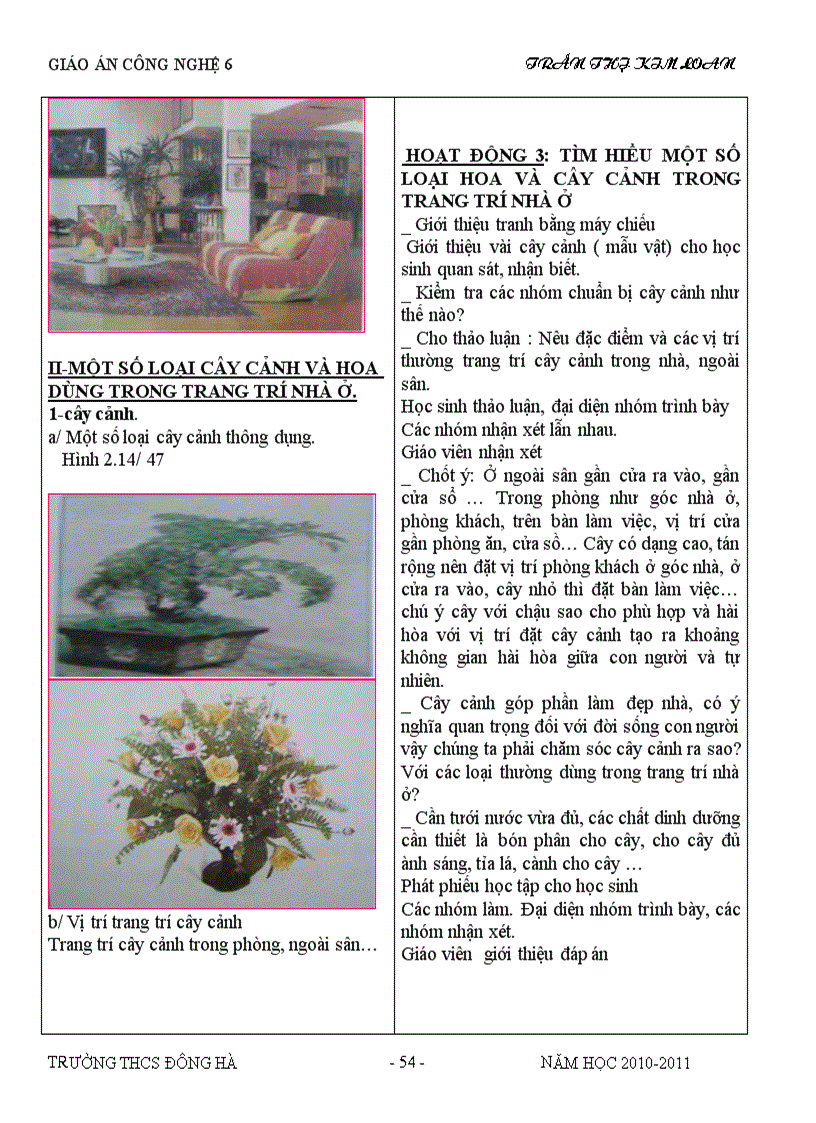 image for page Cn6 hoc kì i 2010 2011 theo chuẩn ktkn