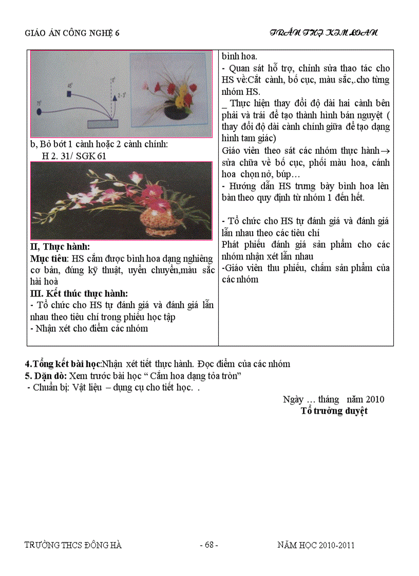 image for page Cn6 hoc kì i 2010 2011 theo chuẩn ktkn