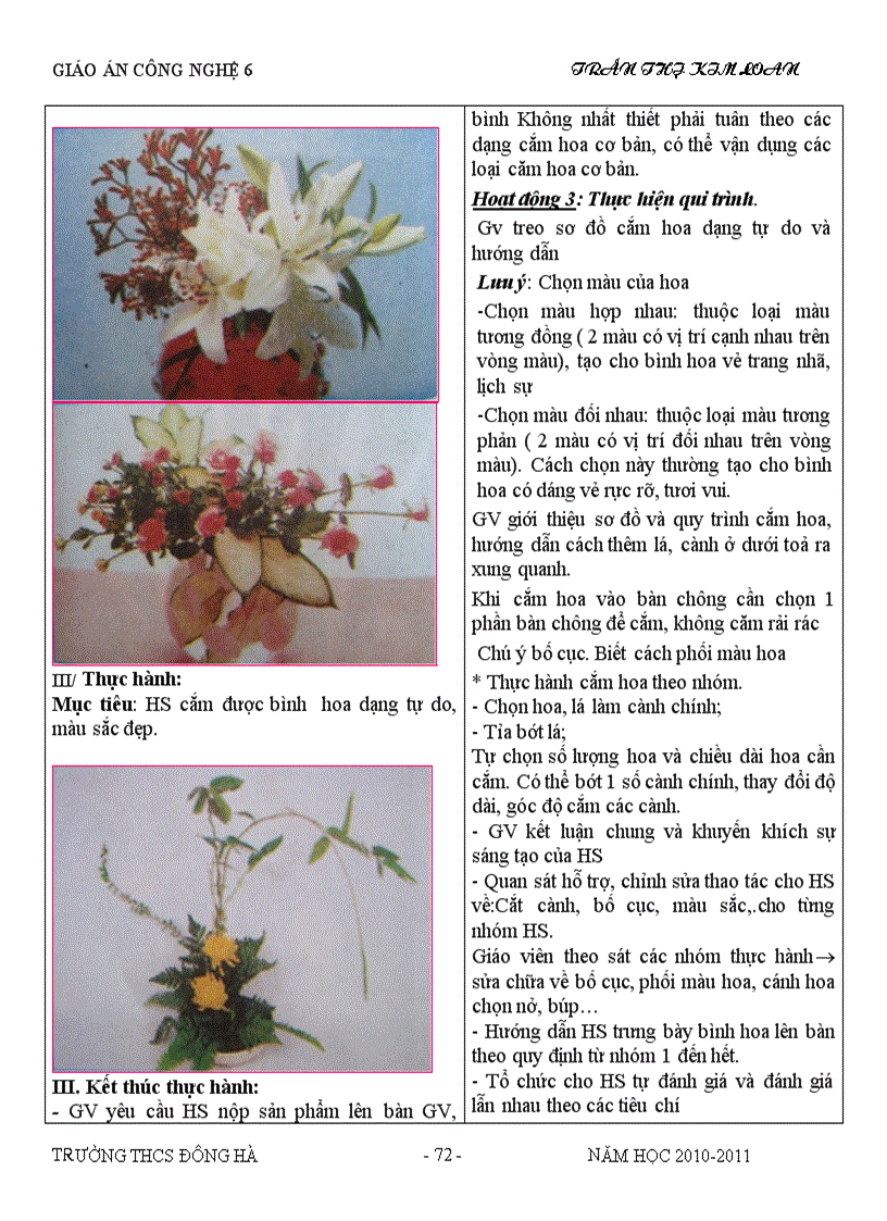 image for page Cn6 hoc kì i 2010 2011 theo chuẩn ktkn