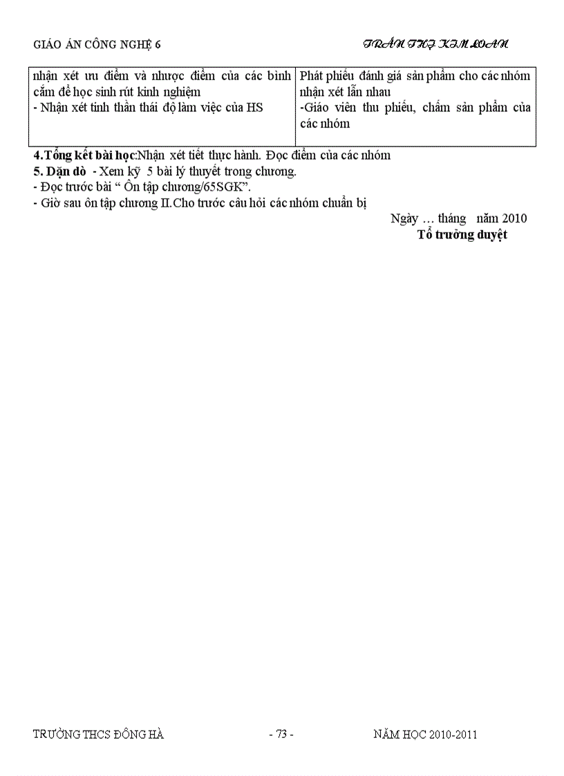 image for page Cn6 hoc kì i 2010 2011 theo chuẩn ktkn