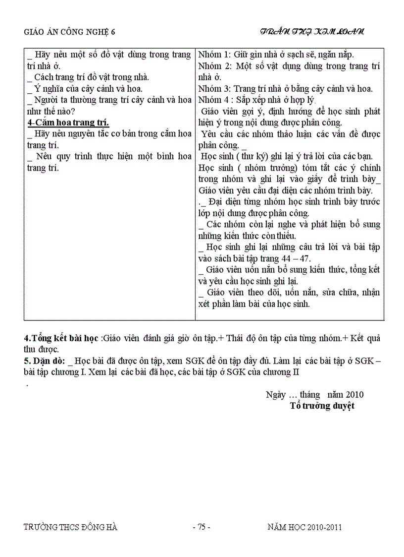 image for page Cn6 hoc kì i 2010 2011 theo chuẩn ktkn