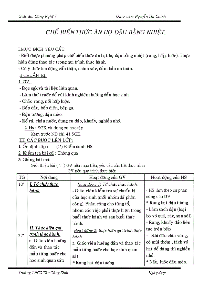 image for page Công Nghệ 7 Chuẩn KT KN