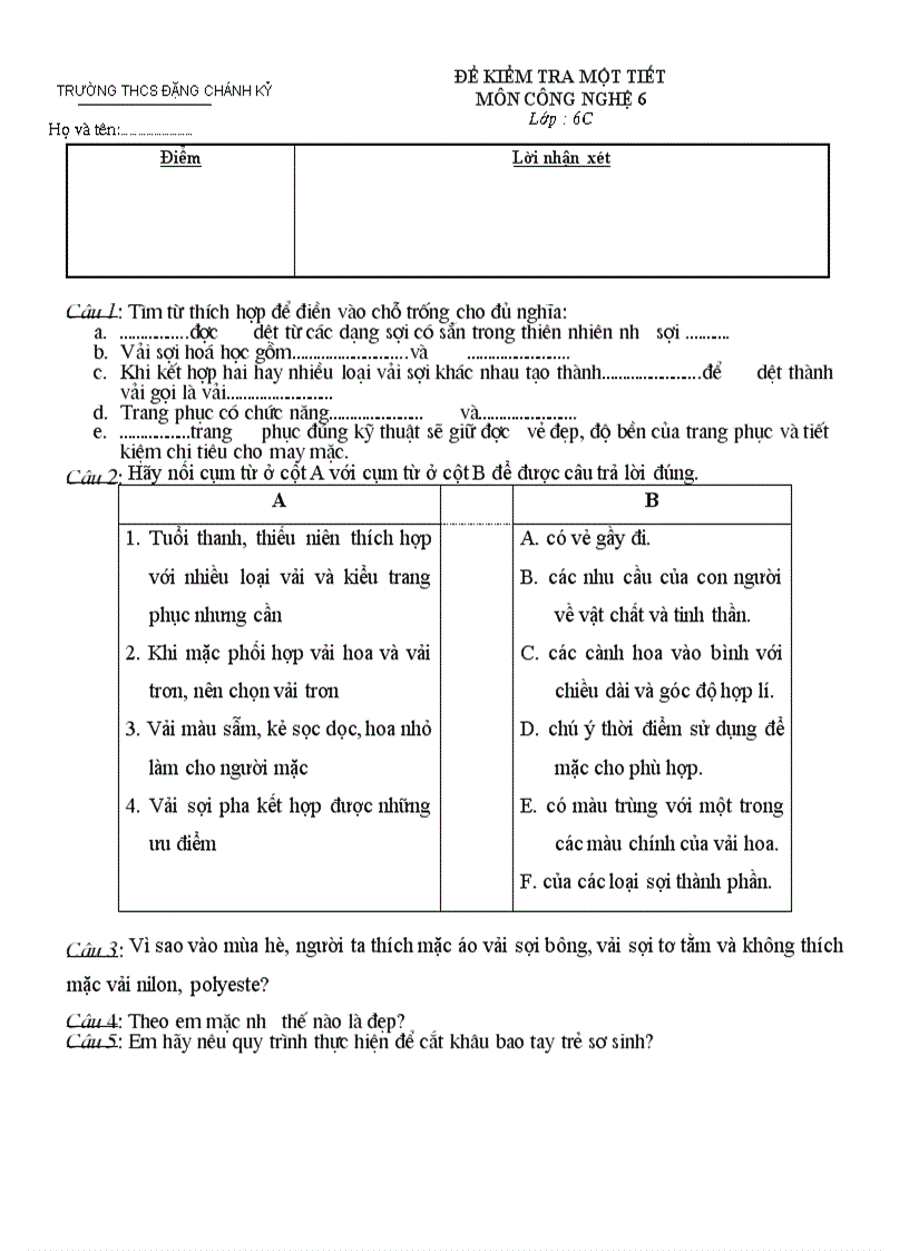 image for page Đề kiểm tra 1 tiết