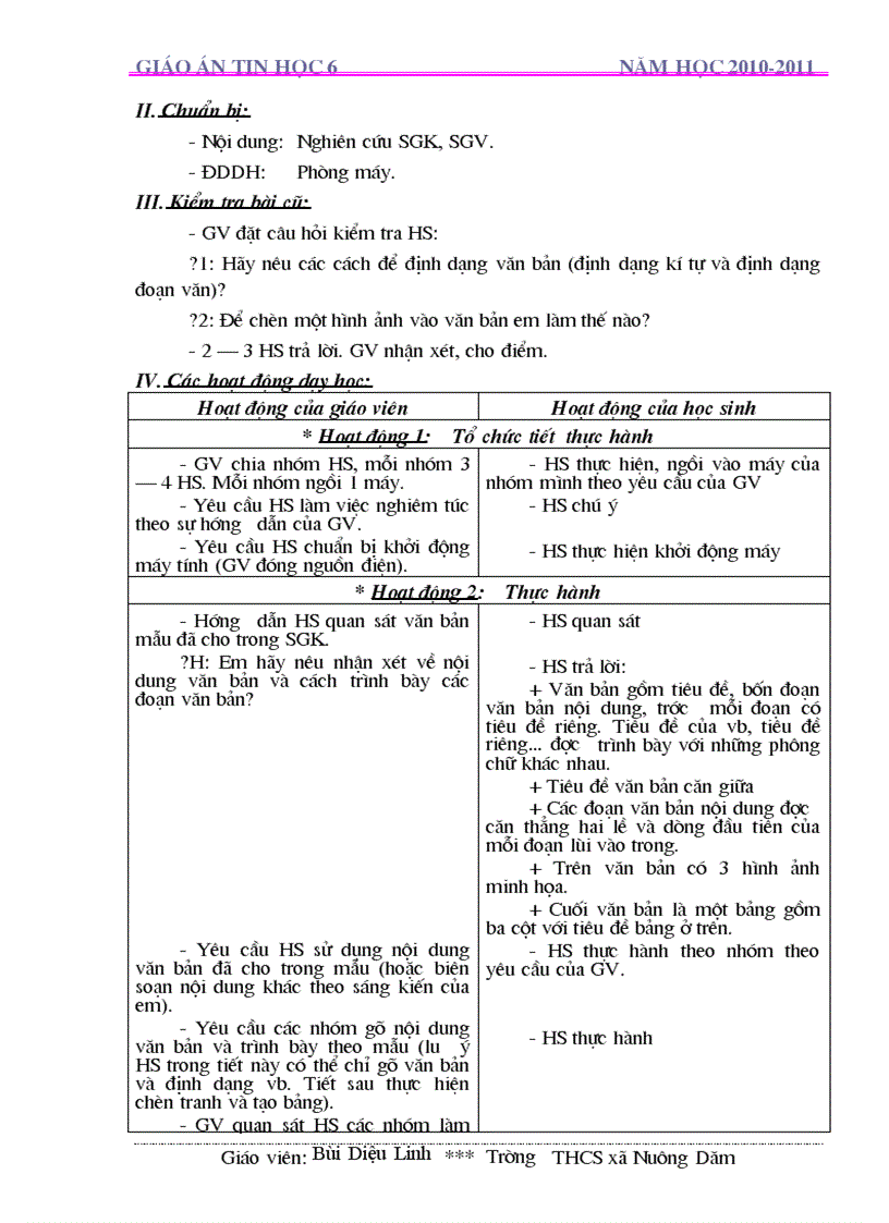 image for page Giáo Án CN lớp 6 Chuẩn