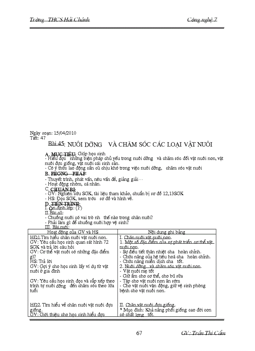 image for page Giáo án CN7