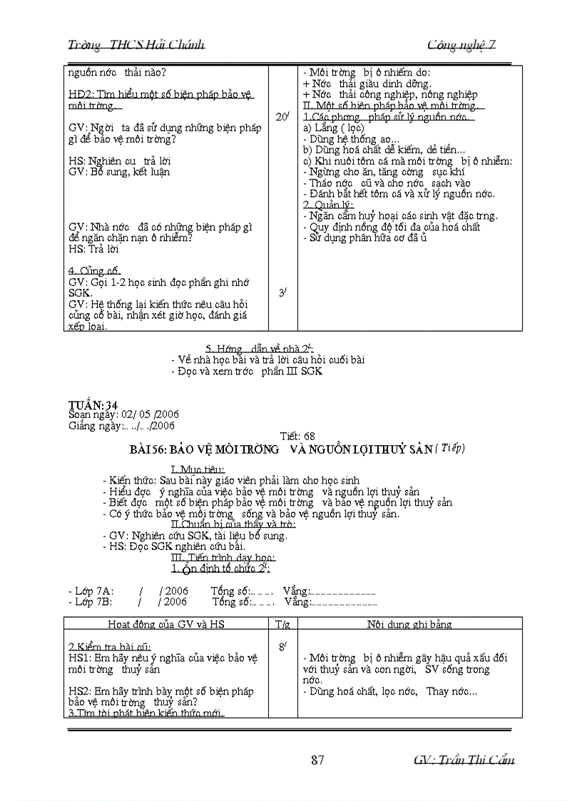 image for page Giáo án CN7