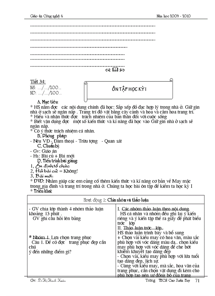 image for page Giáo án Công nghệ 6 2009 2010