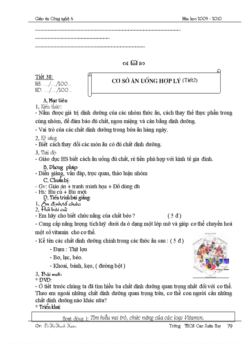 image for page Giáo án Công nghệ 6 2009 2010