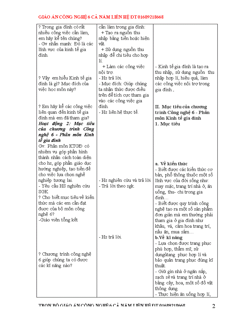 image for page Giáo án Công nghệ 6 chuẩn cả năm