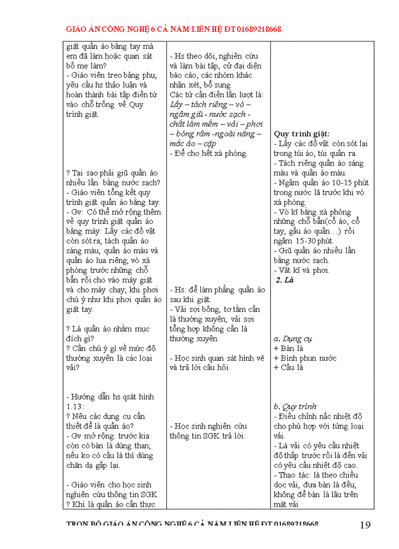 image for page Giáo án Công nghệ 6 chuẩn cả năm