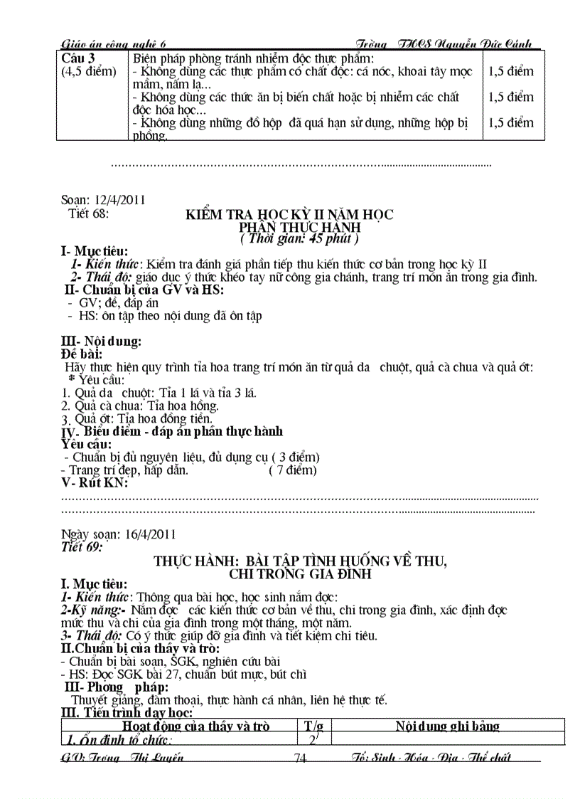 image for page Giáo án Công nghệ 6 chuẩn KTKN