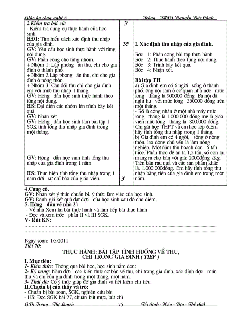 image for page Giáo án Công nghệ 6 chuẩn KTKN