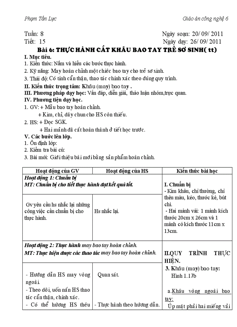 image for page Giáo án công nghệ 6 cực hay