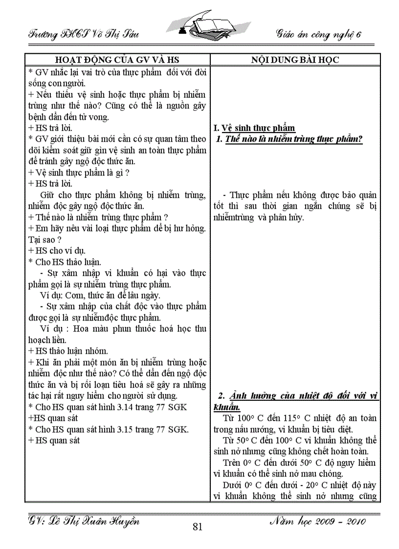 image for page Giáo án công nghệ 6 đến tiết 50