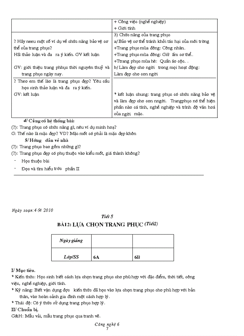 image for page Giao an cong nghe 6 hay