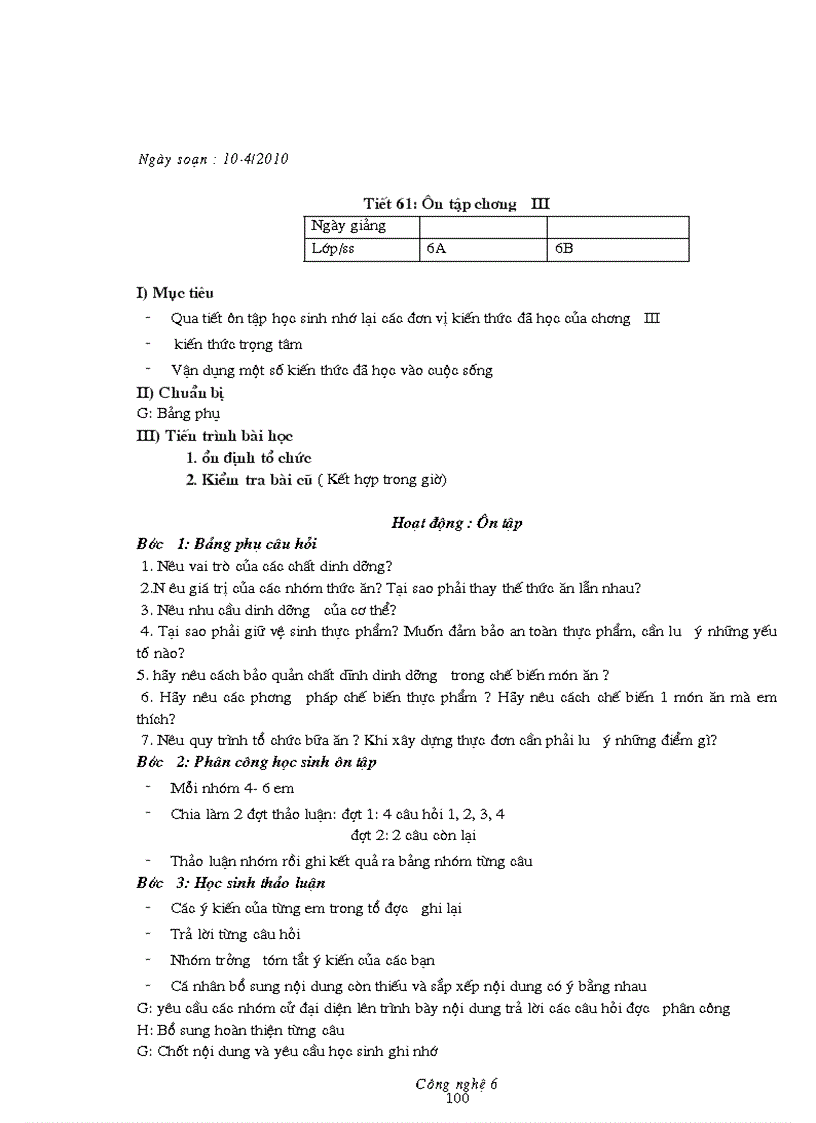 image for page Giao an cong nghe 6 hay