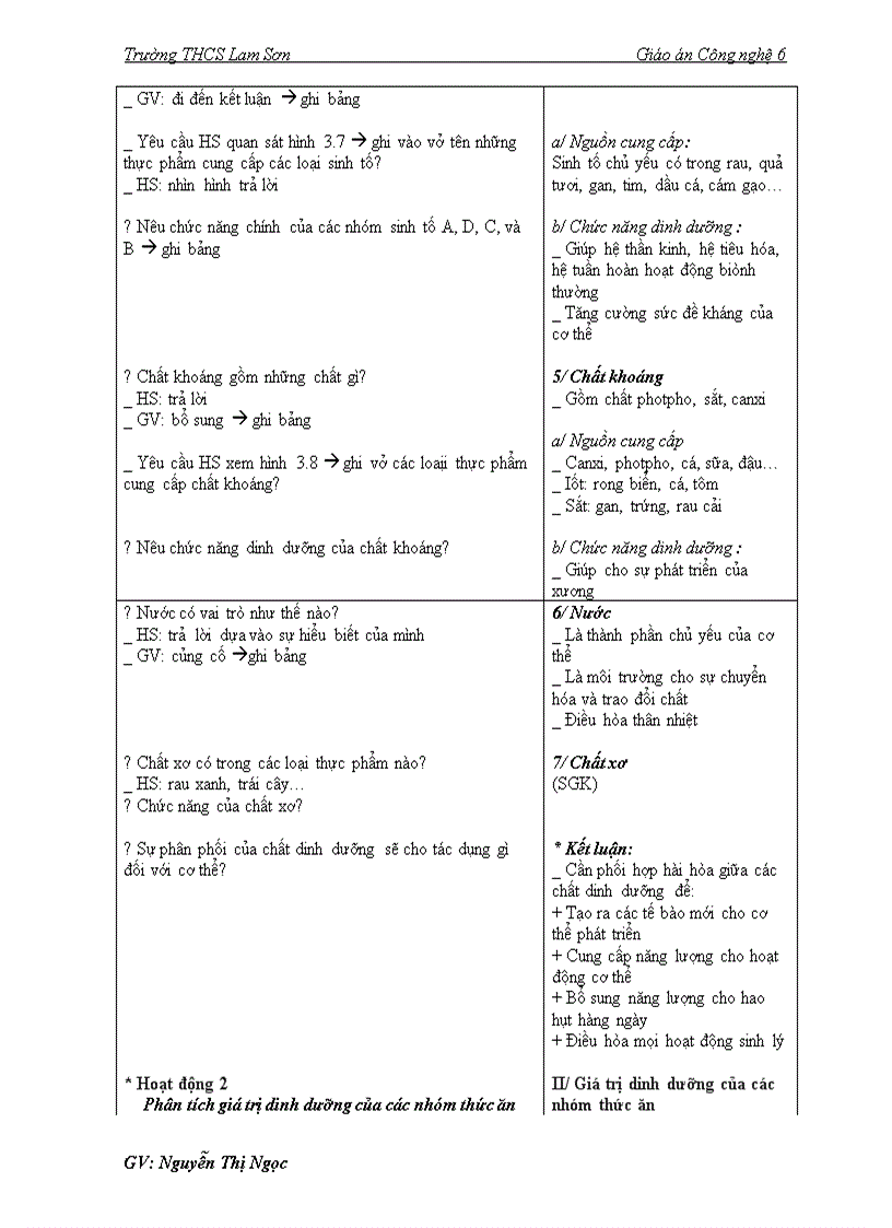 image for page Giáo án Công nghệ 6 học kỳ II