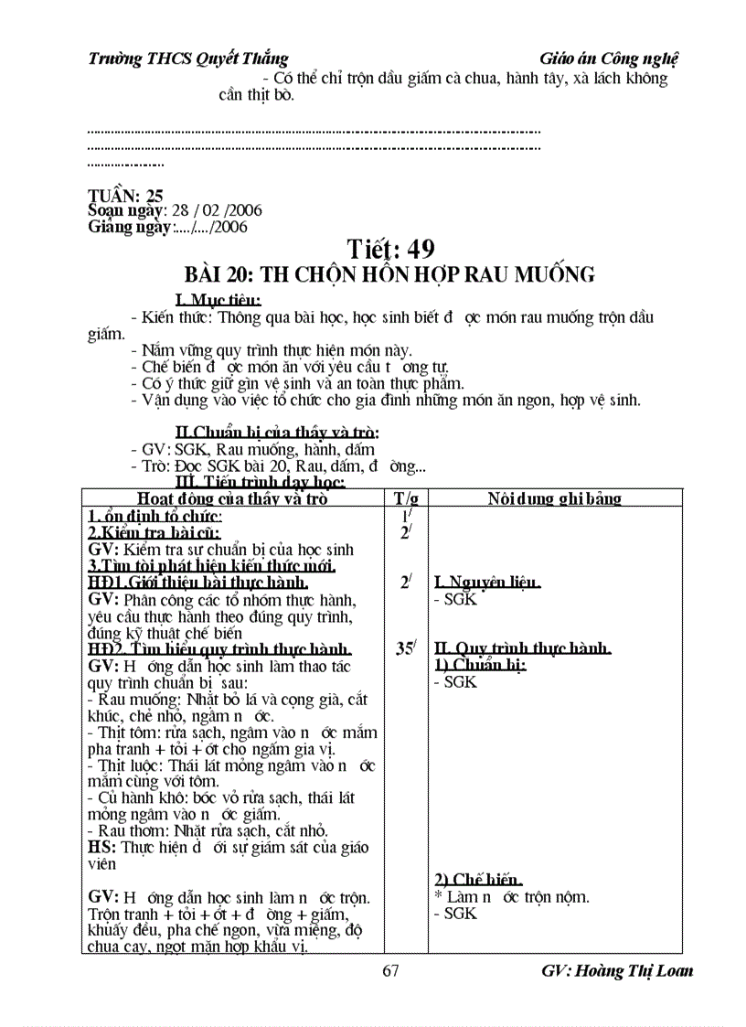 image for page Giáo án công nghệ 6 năm hoc 2010 2011