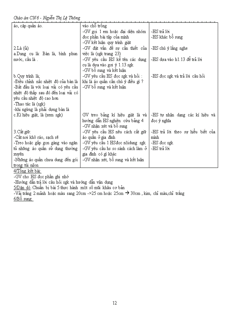 image for page Giáo án công nghệ 6 2010 2011
