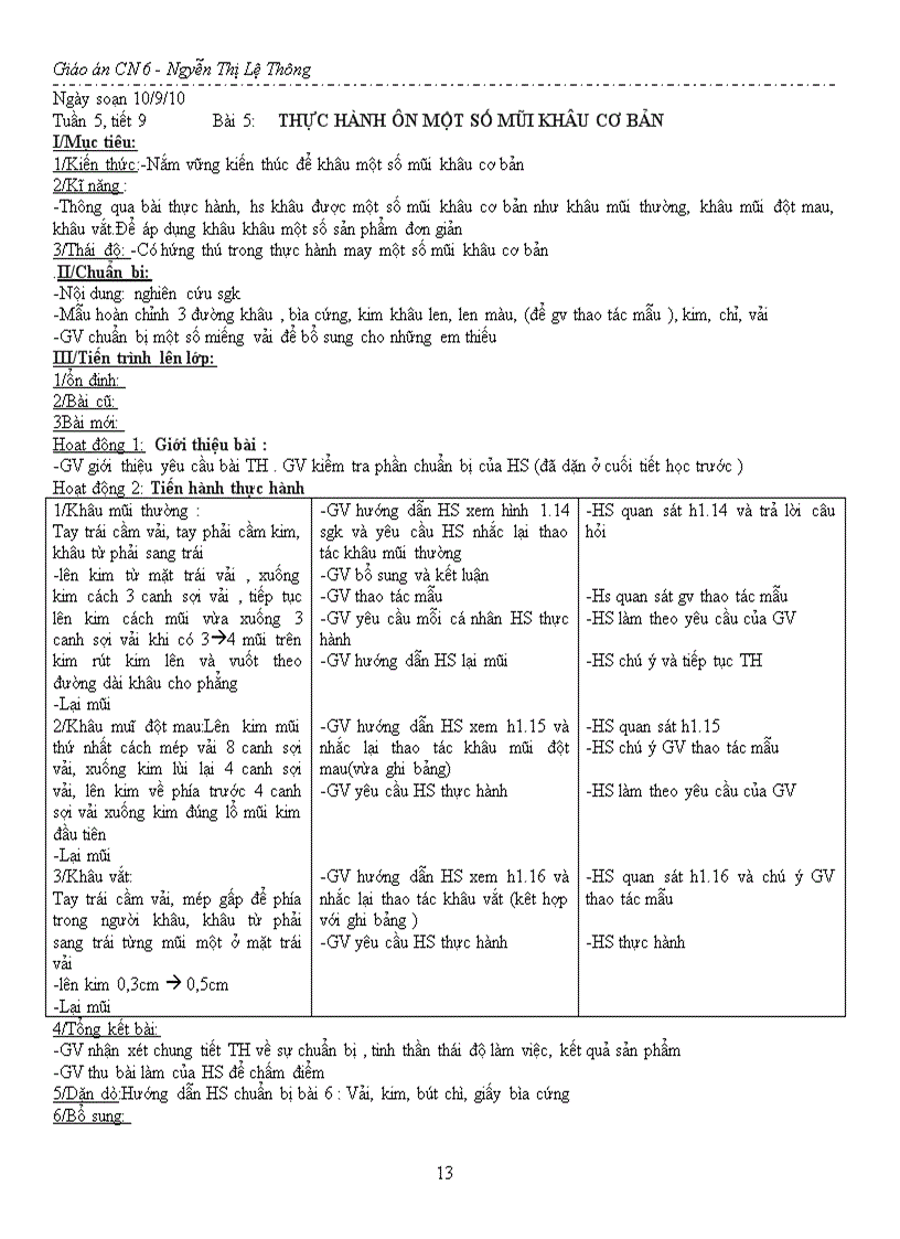 image for page Giáo án công nghệ 6 2010 2011