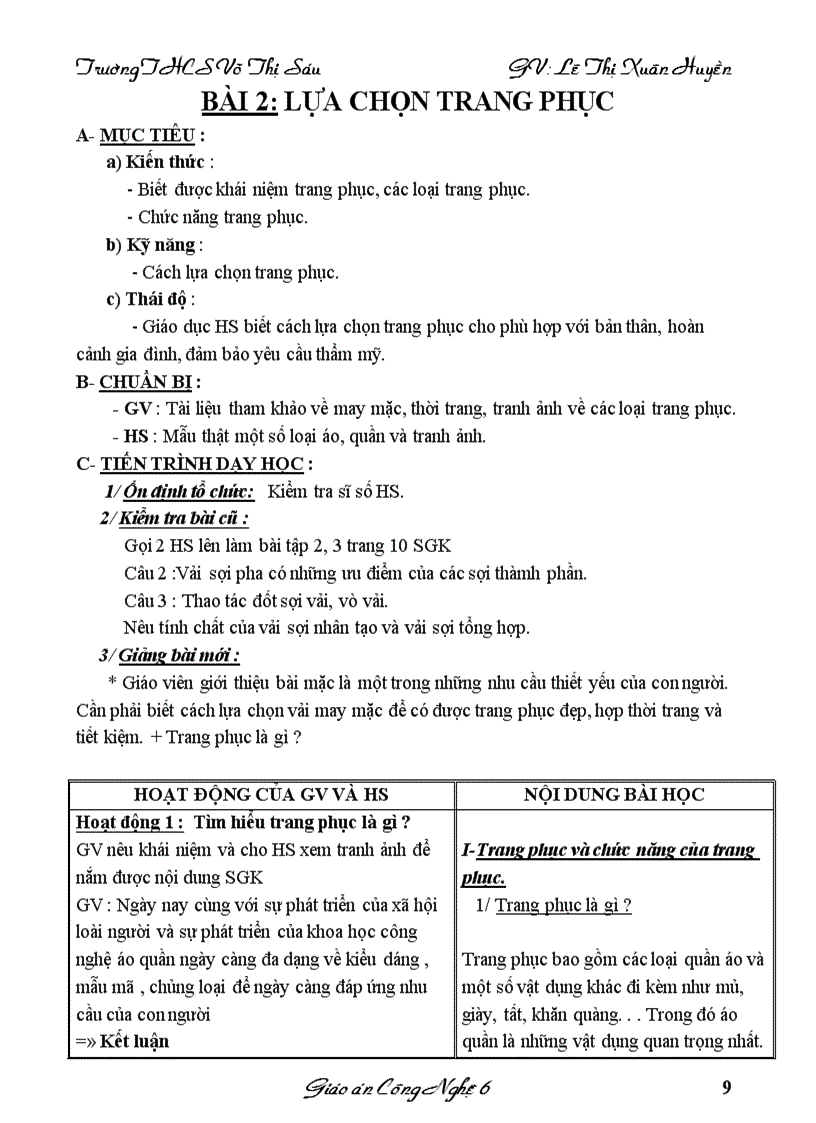 image for page Giáo án công nghệ 6 học kỳ 1