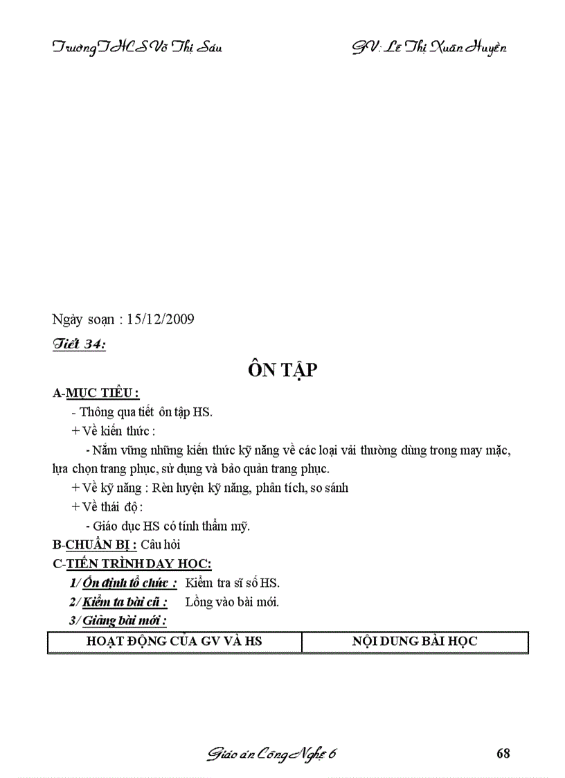 image for page Giáo án công nghệ 6 học kỳ 1