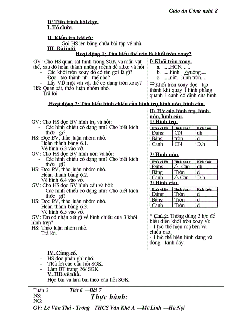 image for page Giao an cong nghe 8