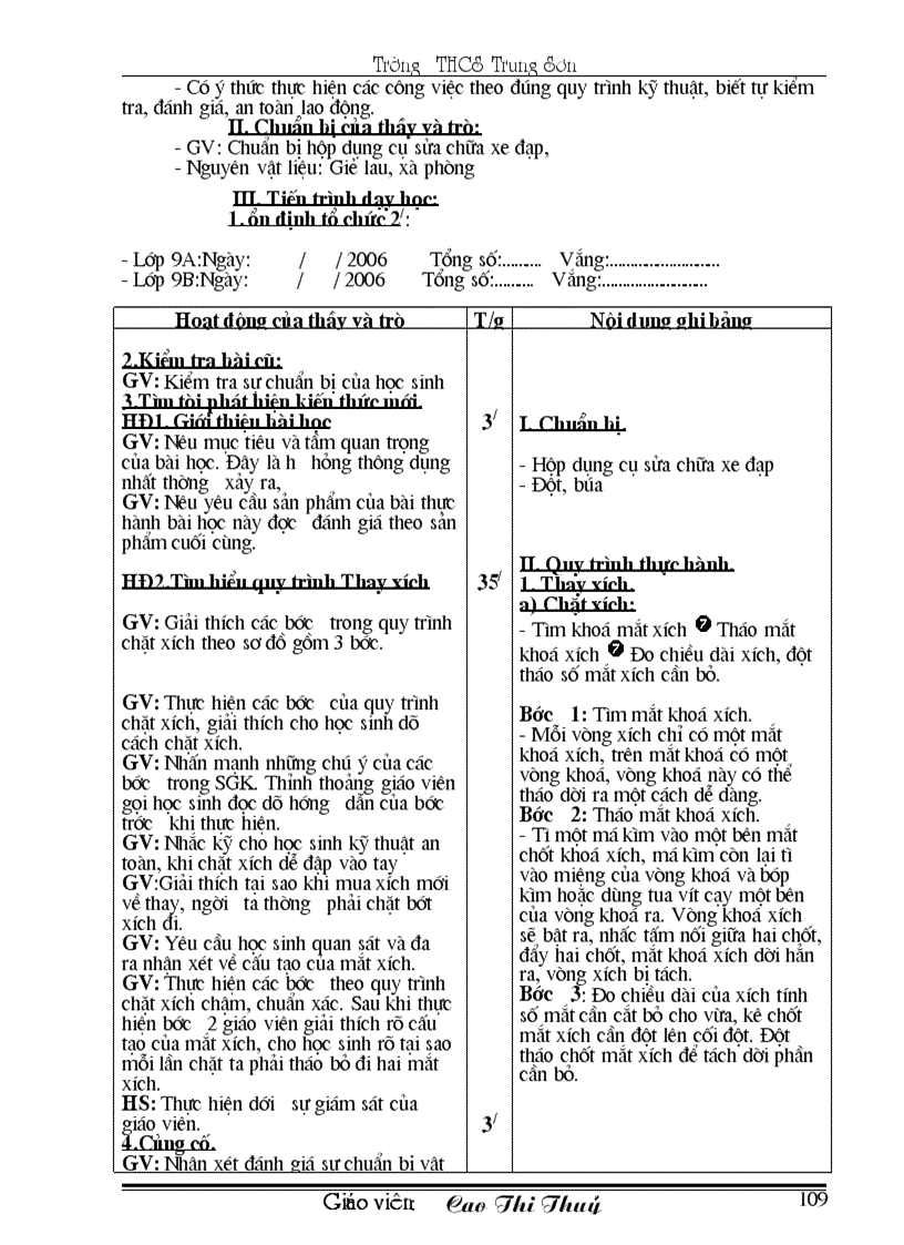 image for page Giáo án công nghệ 9