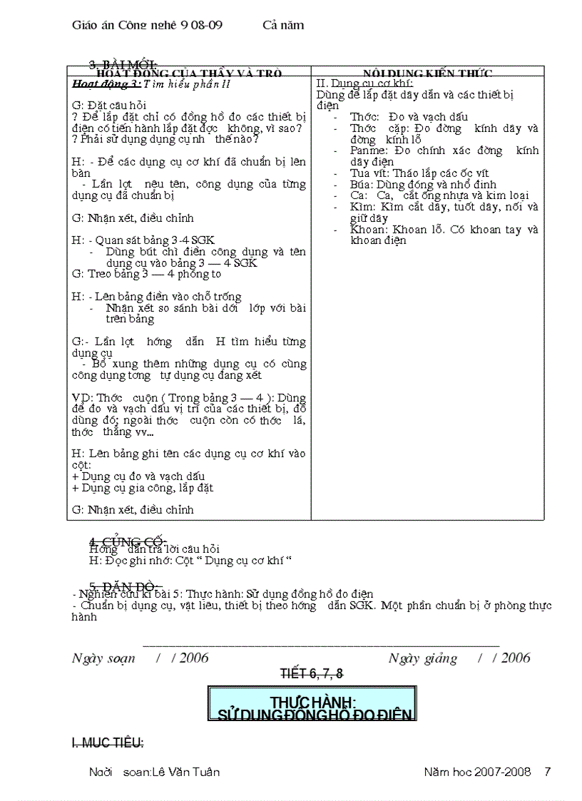 image for page Giao an Cong Nghe lop 8 08 09