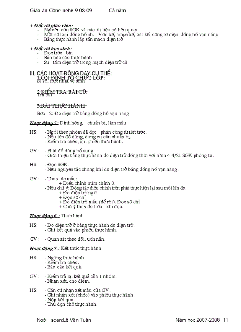 image for page Giao an Cong Nghe lop 8 08 09