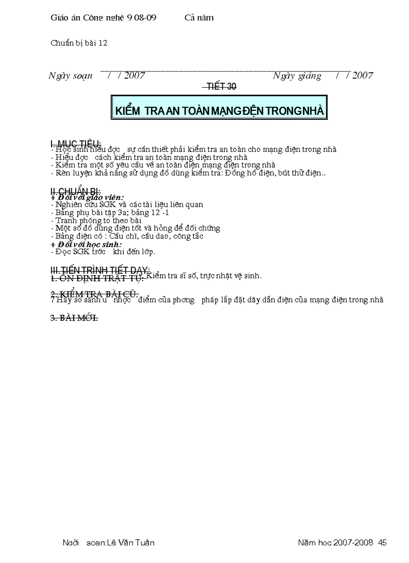 image for page Giao an Cong Nghe lop 8 08 09