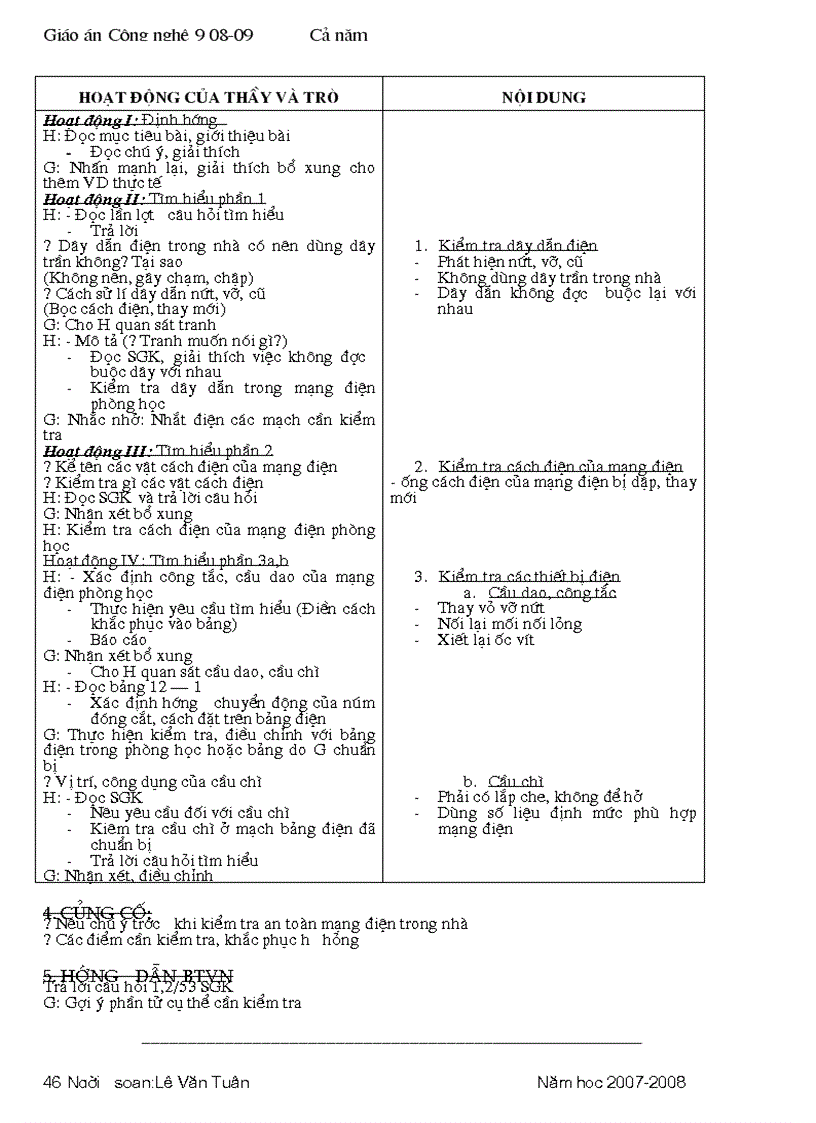 image for page Giao an Cong Nghe lop 8 08 09