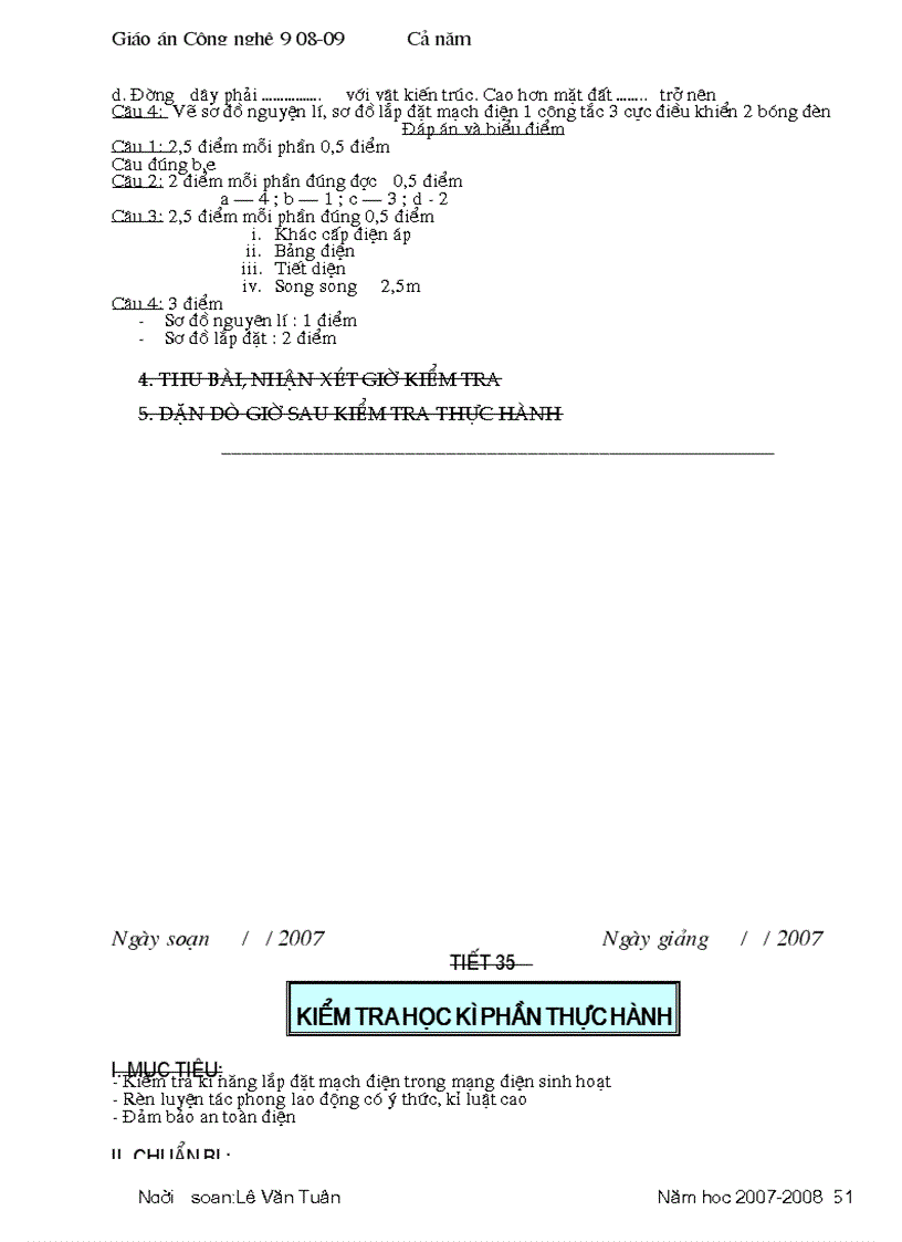 image for page Giao an Cong Nghe lop 8 08 09