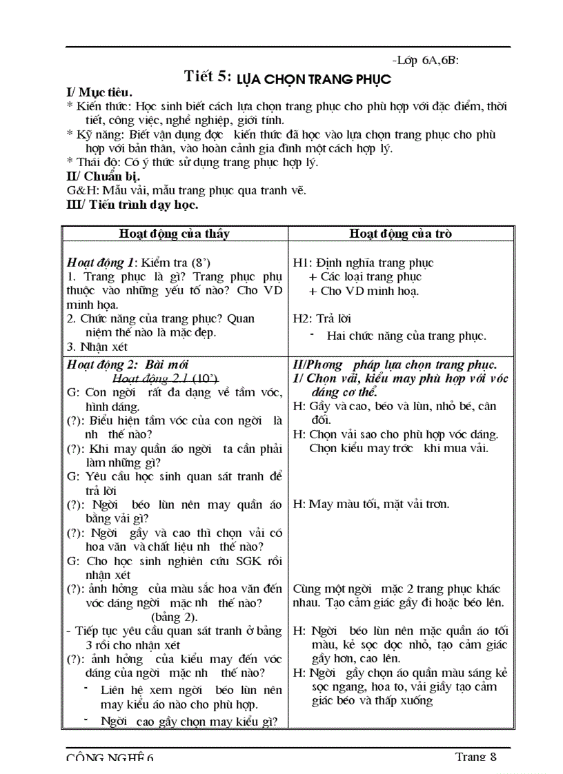 image for page Giao an cong nghe 08 09