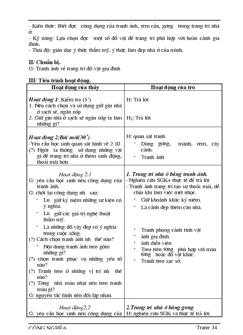 image for page Giao an cong nghe 08 09