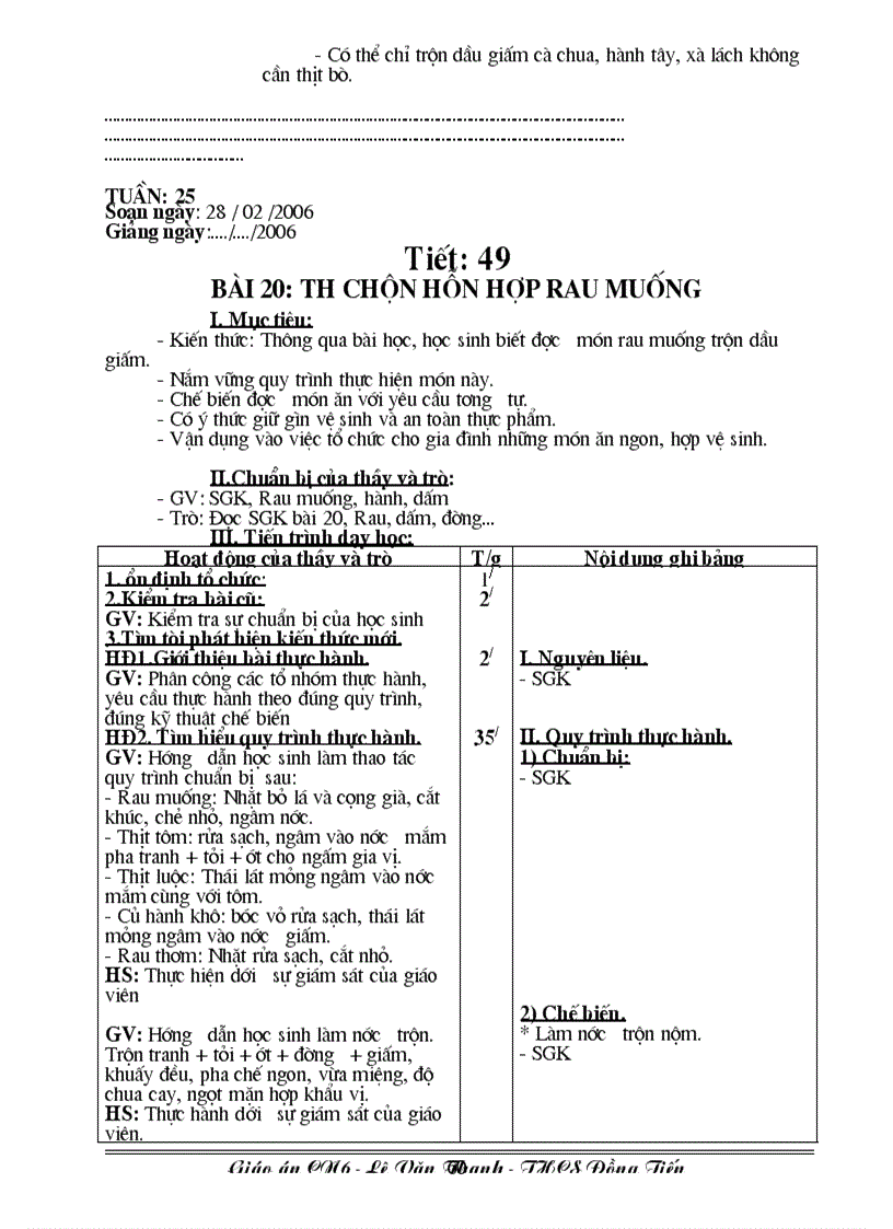 image for page Giao an cong nghe lop 6 ca nam