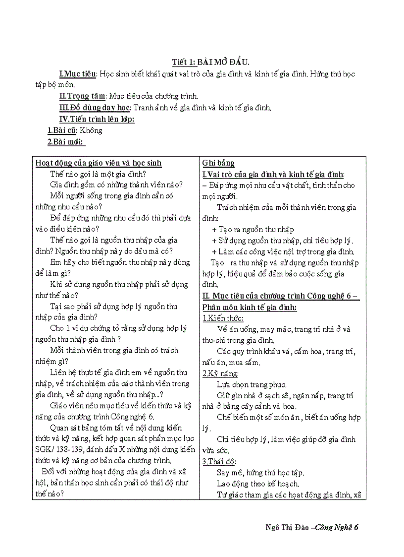 image for page Tiết 1 Công Nghệ 6