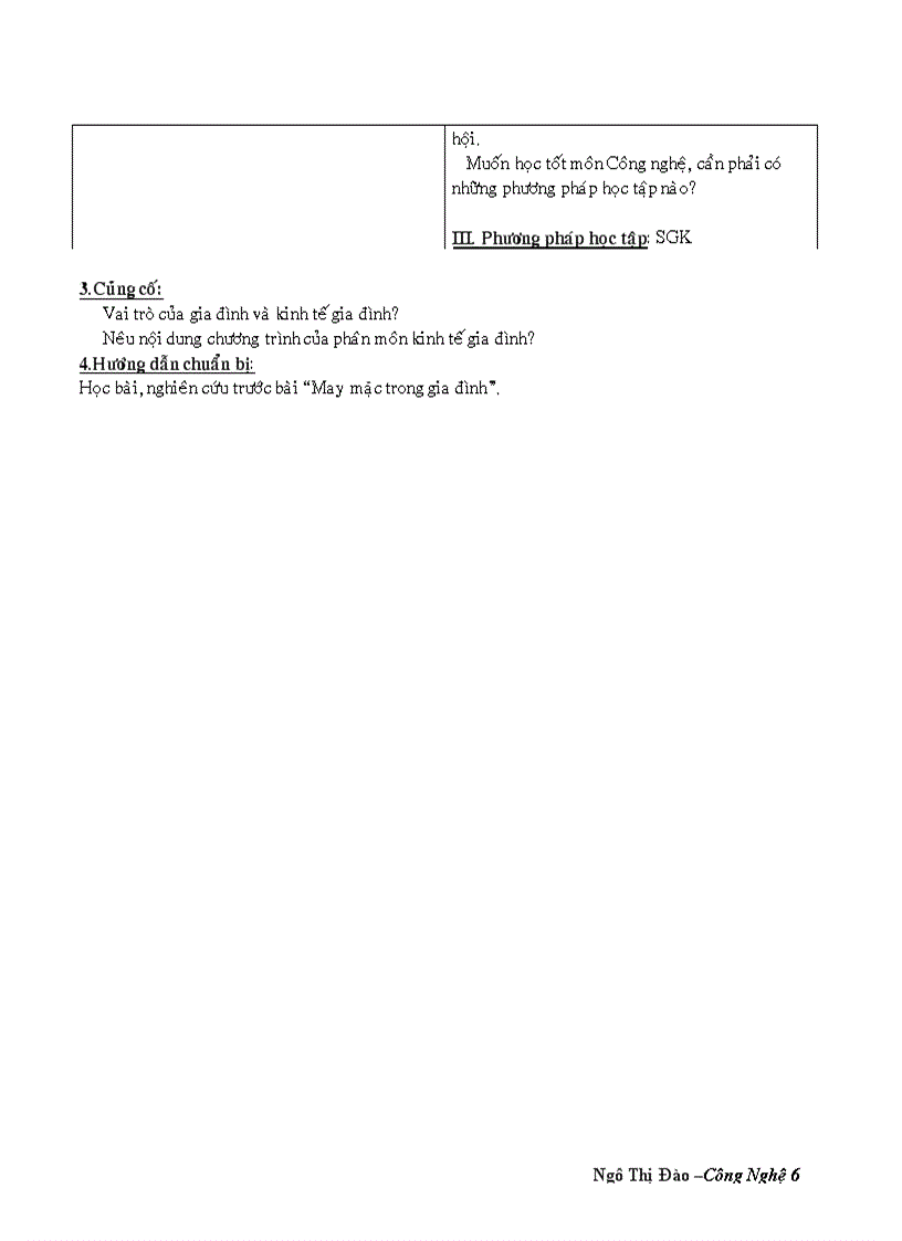image for page Tiết 1 Công Nghệ 6