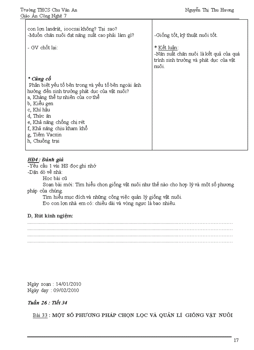 image for page Bài soạn công nghệ 7 HK 2