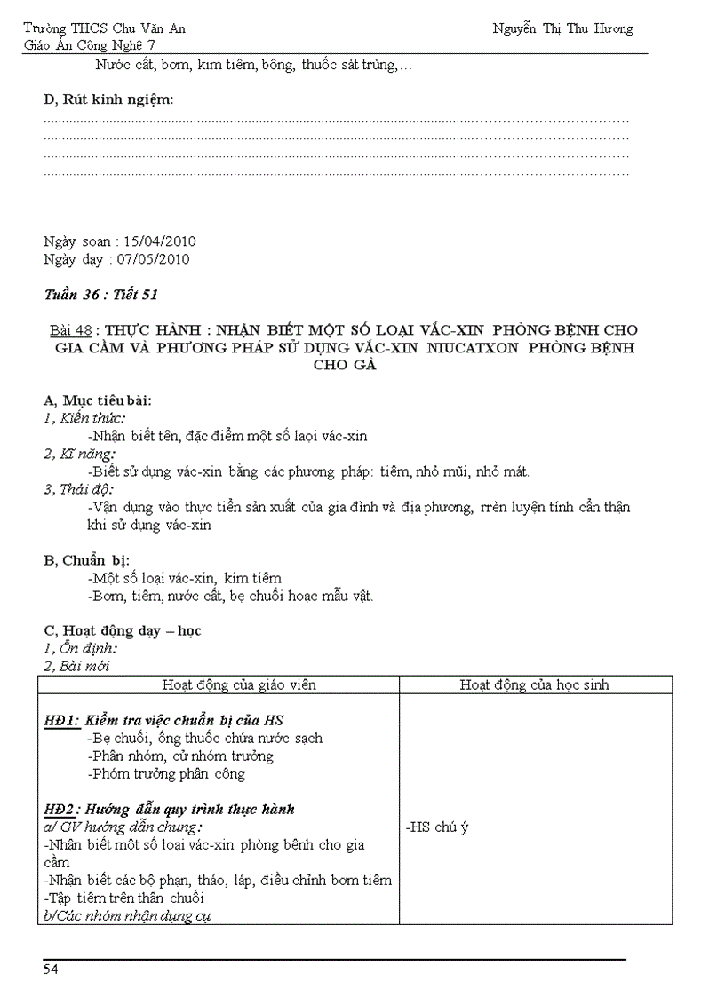 image for page Bài soạn công nghệ 7 HK 2