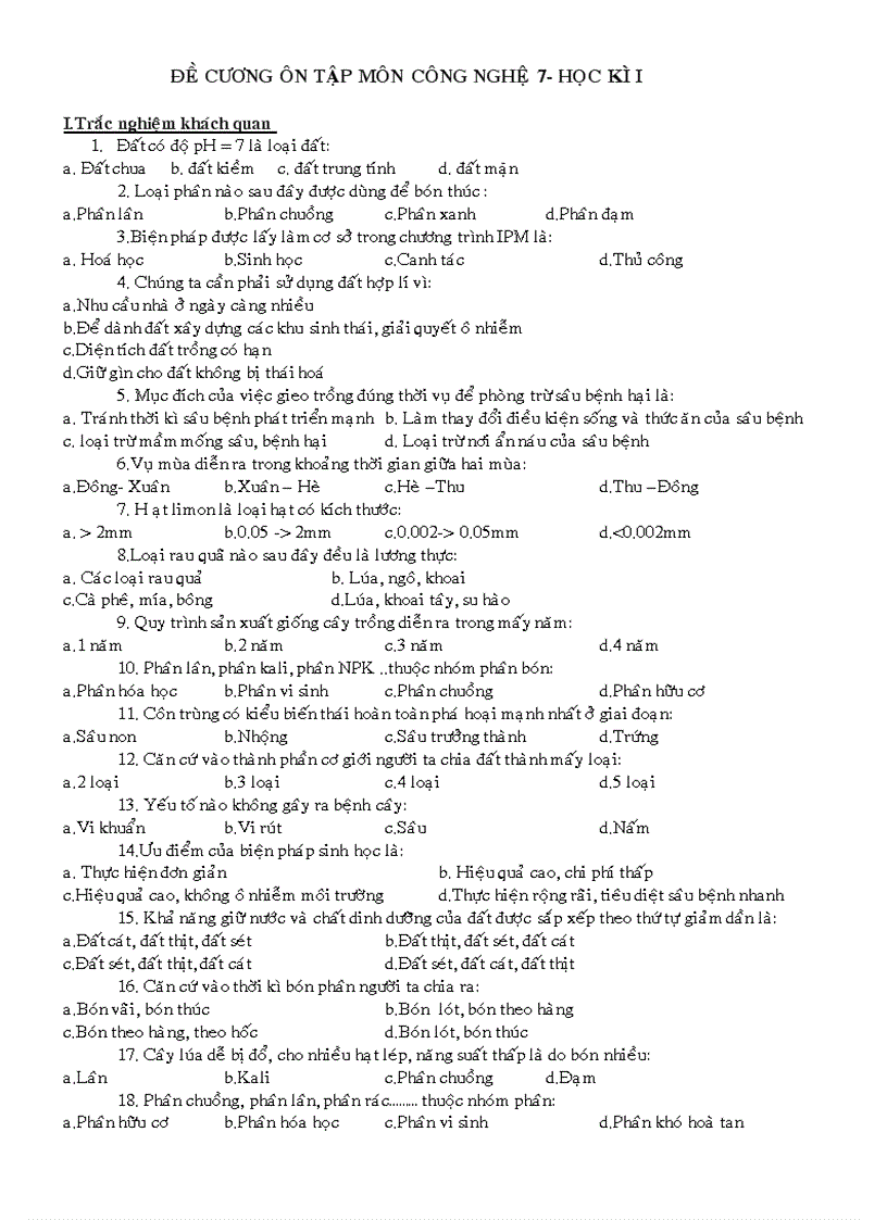 image for page Bộ câu hỏi trắc nghiệm CN7