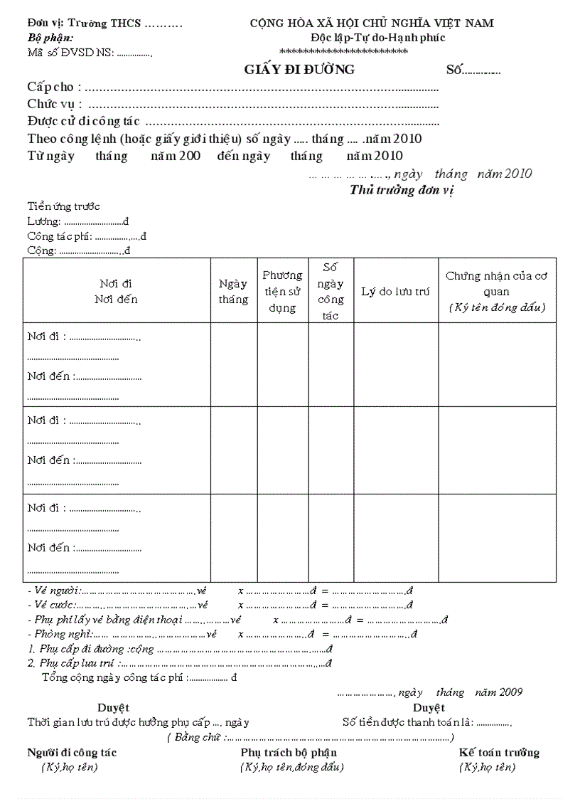 image for page Các loại đơn từ biểu mẫu