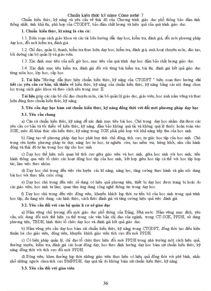 image for page Chuẩn kt kn công nghệ 7